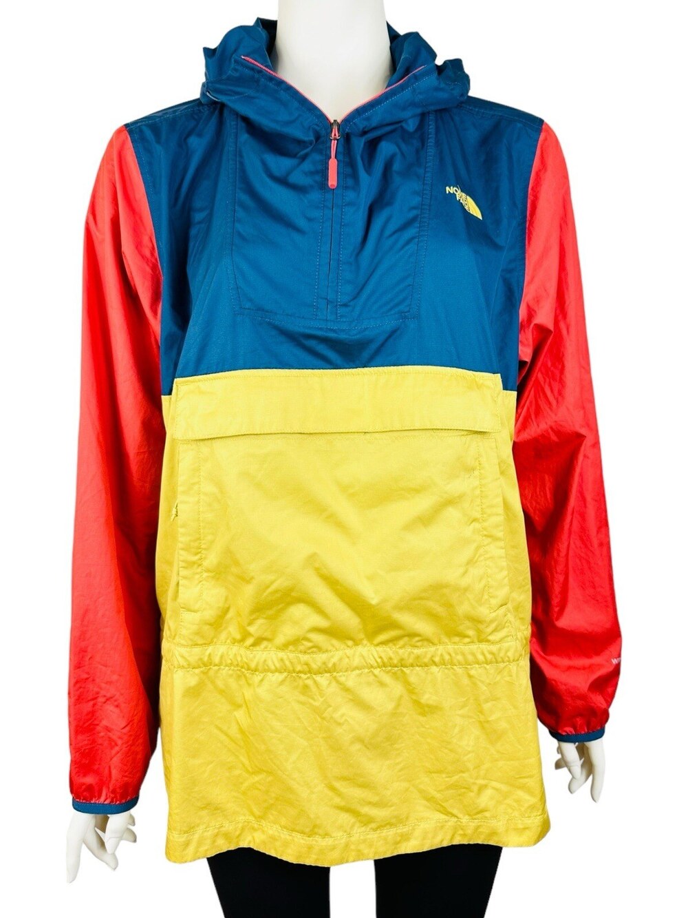The North Face Fanorak Windbreaker Women's Large Colorblock Pullover Vintage
